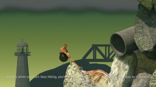 Screenshot of Getting Over It with Bennett Foddy