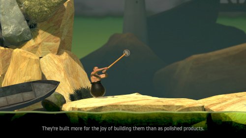 Screenshot of Getting Over It with Bennett Foddy