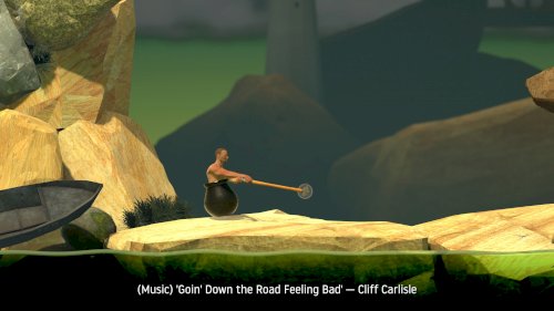 Screenshot of Getting Over It with Bennett Foddy