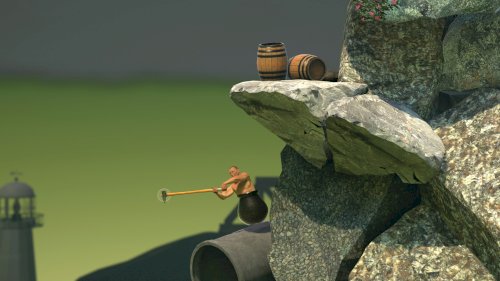 Screenshot of Getting Over It with Bennett Foddy