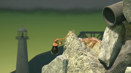 Screenshot of Getting Over It with Bennett Foddy