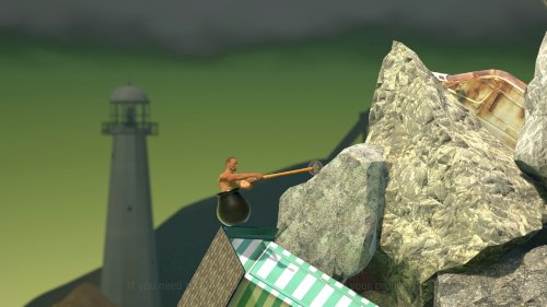 Screenshot of Getting Over It with Bennett Foddy