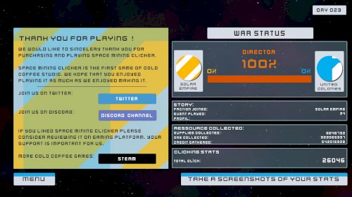 Screenshot of Space mining clicker