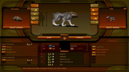 Screenshot of Impossible Creatures