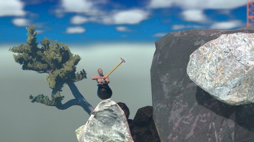 Screenshot of Getting Over It with Bennett Foddy