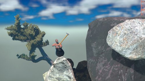 Screenshot of Getting Over It with Bennett Foddy