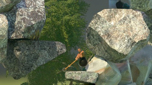 Screenshot of Getting Over It with Bennett Foddy