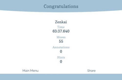 Screenshot of Sudoku Zenkai