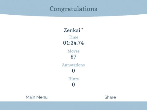 Screenshot of Sudoku Zenkai