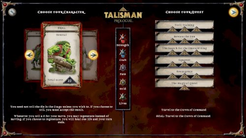 Screenshot of Talisman: Prologue