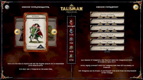 Screenshot of Talisman: Prologue