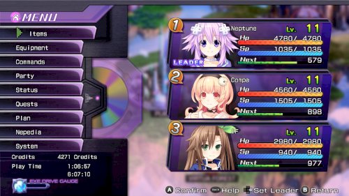 Screenshot of Hyperdimension Neptunia Re;Birth1