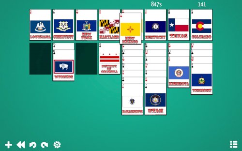 Screenshot of Solitaire: Learn the Flags!
