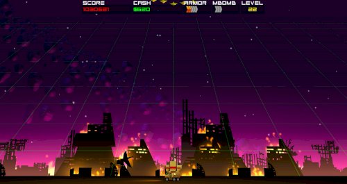 Screenshot of Cosmic Rocket Defender