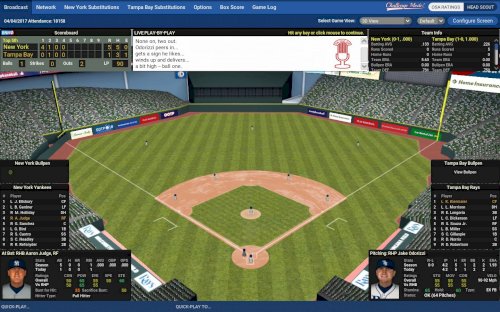 Screenshot of Out of the Park Baseball 18