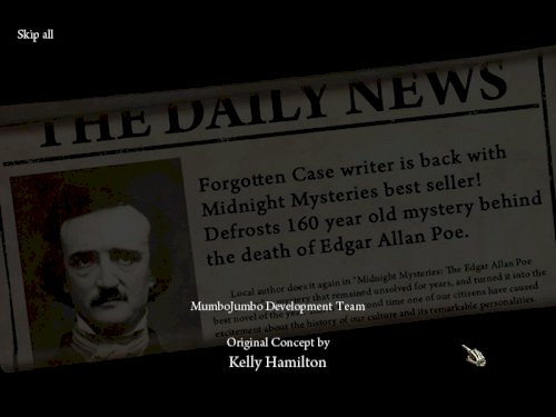 Screenshot of Midnight Mysteries: The Edgar Allan Poe Conspiracy
