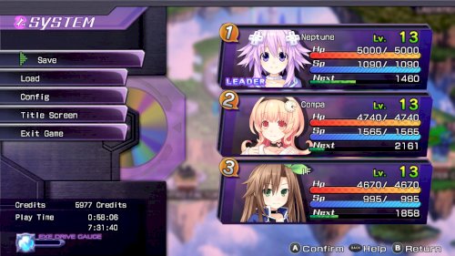 Screenshot of Hyperdimension Neptunia Re;Birth1