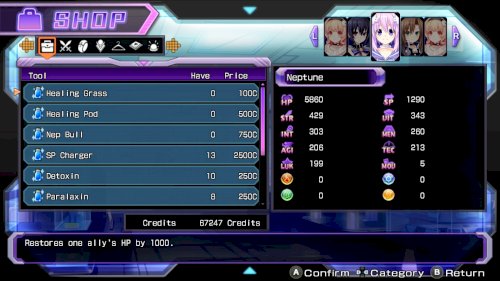 Screenshot of Hyperdimension Neptunia Re;Birth1