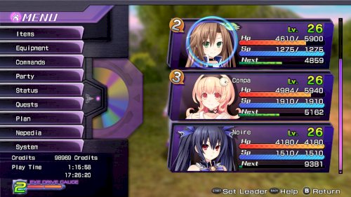 Screenshot of Hyperdimension Neptunia Re;Birth1