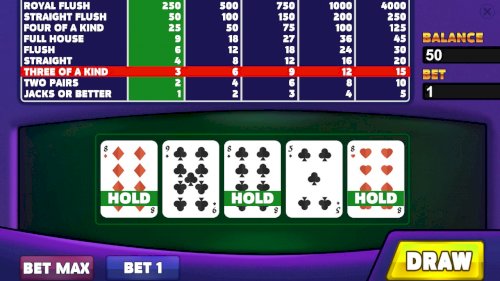 Screenshot of Royal Casino: Video Poker