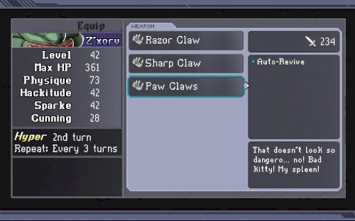 Screenshot of Cosmic Star Heroine