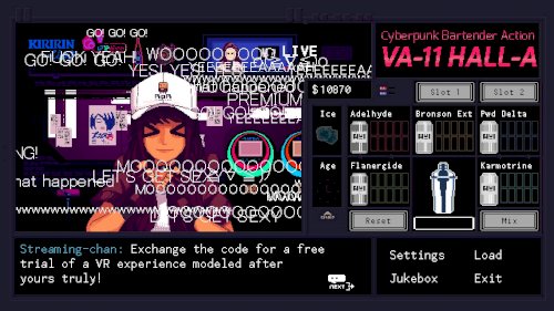 Screenshot of VA-11 Hall-A: Cyberpunk Bartender Action