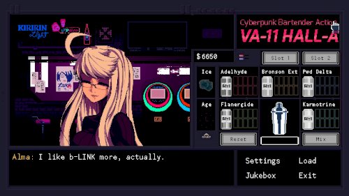 Screenshot of VA-11 Hall-A: Cyberpunk Bartender Action