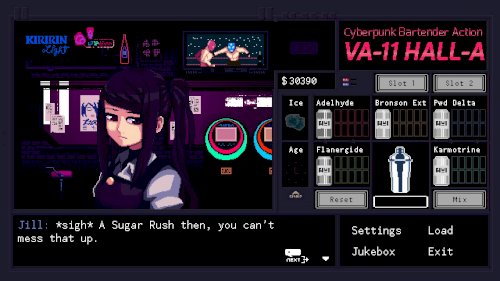 Screenshot of VA-11 Hall-A: Cyberpunk Bartender Action