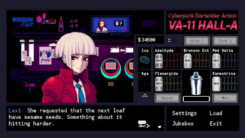 Screenshot of VA-11 Hall-A: Cyberpunk Bartender Action