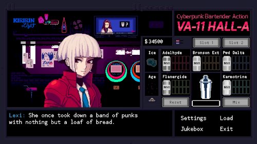 Screenshot of VA-11 Hall-A: Cyberpunk Bartender Action