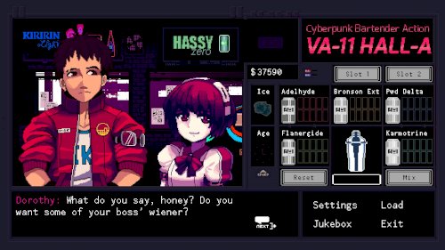 Screenshot of VA-11 Hall-A: Cyberpunk Bartender Action