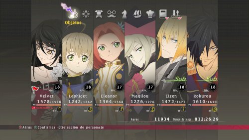 Screenshot of Tales of Berseria