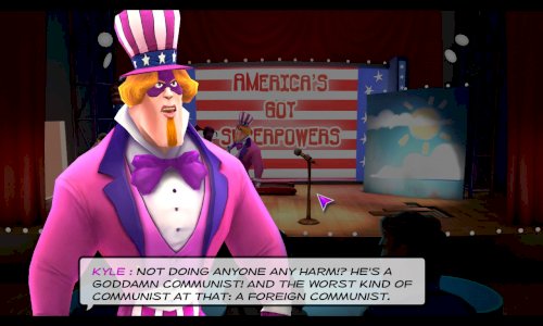 Screenshot of Supreme League of Patriots Issue 1: A Patriot Is Born