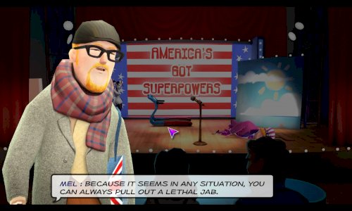 Screenshot of Supreme League of Patriots Issue 1: A Patriot Is Born