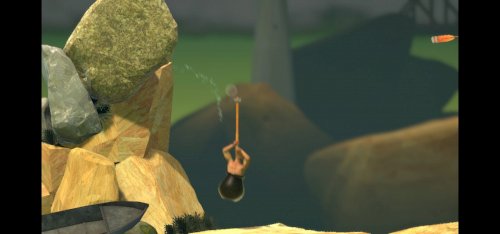 Screenshot of Getting Over It with Bennett Foddy