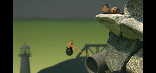 Screenshot of Getting Over It with Bennett Foddy