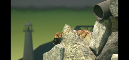 Screenshot of Getting Over It with Bennett Foddy