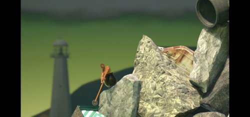 Screenshot of Getting Over It with Bennett Foddy