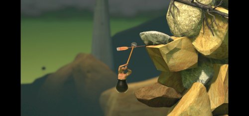 Screenshot of Getting Over It with Bennett Foddy