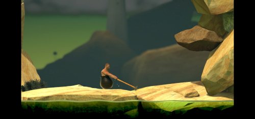 Screenshot of Getting Over It with Bennett Foddy