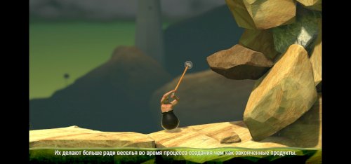 Screenshot of Getting Over It with Bennett Foddy