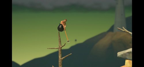 Screenshot of Getting Over It with Bennett Foddy