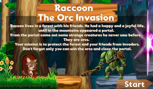 Screenshot of Raccoon: The Orc Invasion