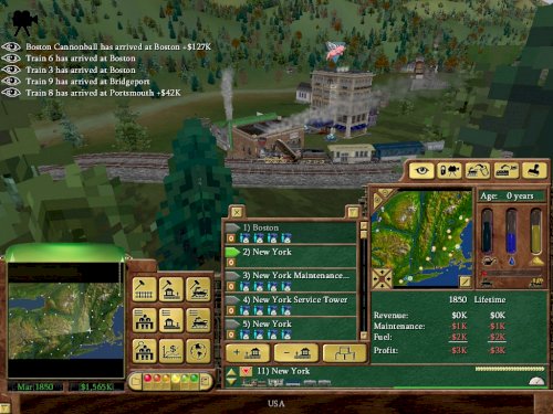 Screenshot of Railroad Tycoon 3