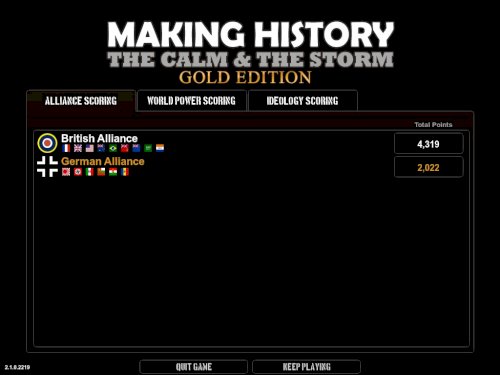 Screenshot of Making History: The Calm and the Storm Gold Edition