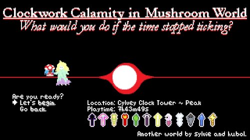 Screenshot of Clockwork Calamity in Mushroom World: What would you do if the time stopped ticking?
