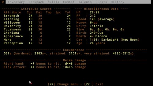 Screenshot of ADOM (Ancient Domains Of Mystery)