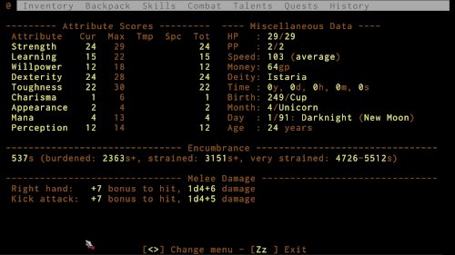 Screenshot of ADOM (Ancient Domains Of Mystery)