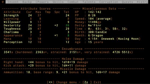 Screenshot of ADOM (Ancient Domains Of Mystery)