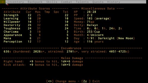 Screenshot of ADOM (Ancient Domains Of Mystery)